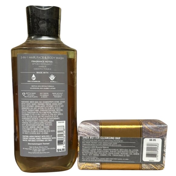 After Dark 3-In-1 Hair, Face, & Body Wash By Bath & Body works + Cleansing Bar - Picture 2 of 2